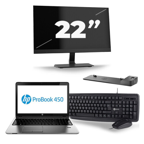 Frontend naam:HP ProBook 450 G2 + 1x 22 inch ...