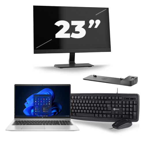 Frontend naam:HP Probook 450 G8 + 1x 23 inch ...