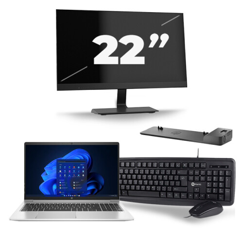 Frontend naam:HP Probook 450 G8 + 1x 22 inch ...