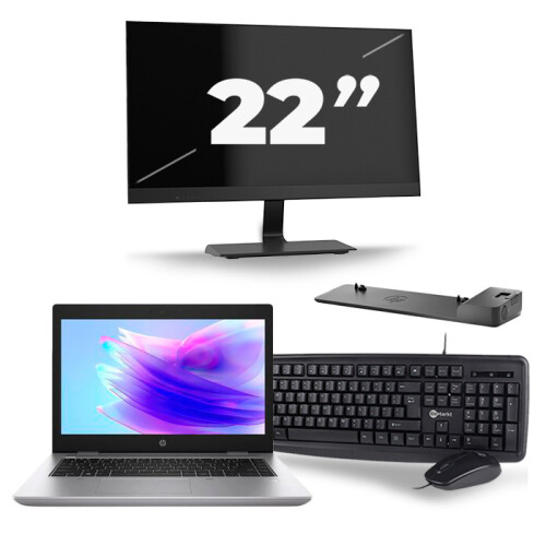 Frontend naam:HP ProBook 640 G5 + 1x 22 inch ...