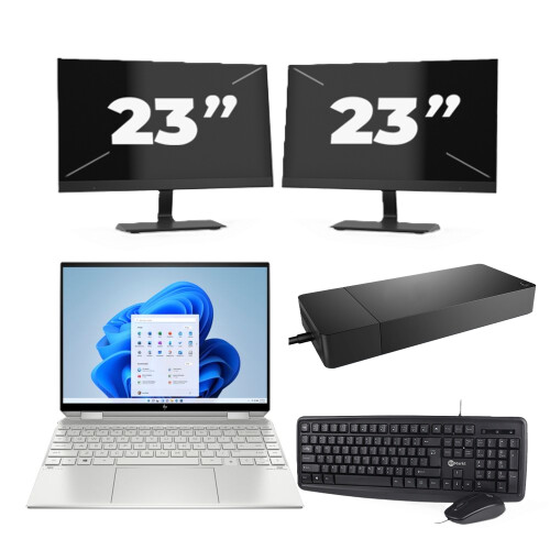 Naam:HP Spectre x360 Convertible + 2x 23 inch ...
