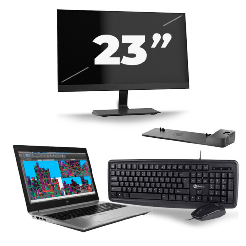 Frontend naam:HP ZBook 15 G5 + 1x 23 inch ...