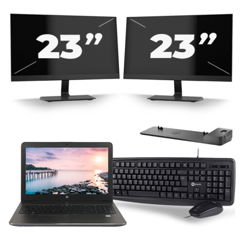 Frontend naam:HP ZBook 15u G3 + 2x 23 inch ...