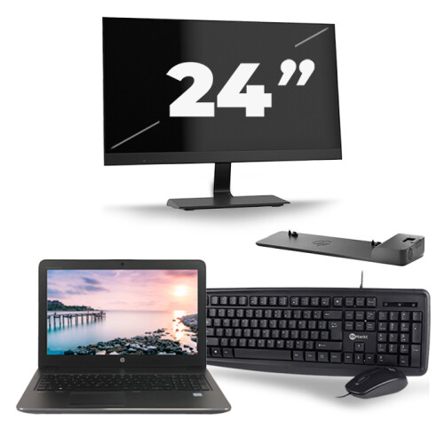 Frontend naam:HP ZBook 15u G3 + 1x 24 inch ...