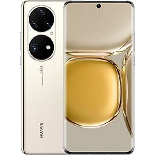 De Huawei P50 Pro in de elegante goudkleur ...