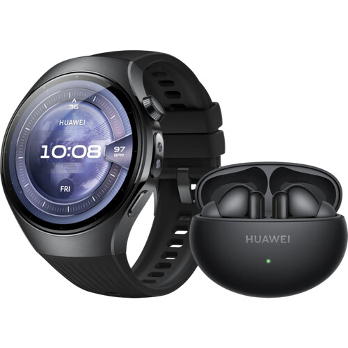 Mit der Huawei Watch 5 Schwarz 46 mm + Huawei ...