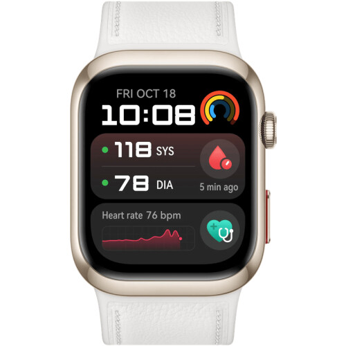 Met de Huawei Watch D2 Goud/Wit meet jij altijd en ...