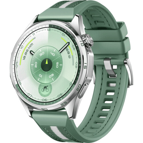 De Huawei Watch GT 6 46 mm Zilver/Groen is een ...