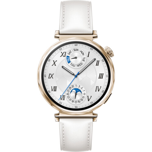 De Huawei Watch GT5 Goud/Wit 41mm is een klassiek ...