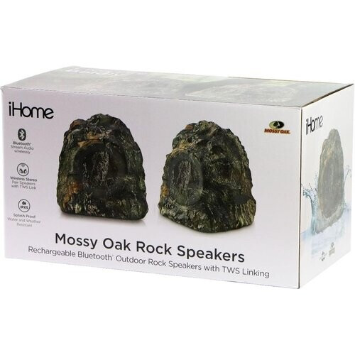 iHome Wireless Waterproof Outdoor Rock Speaker ...