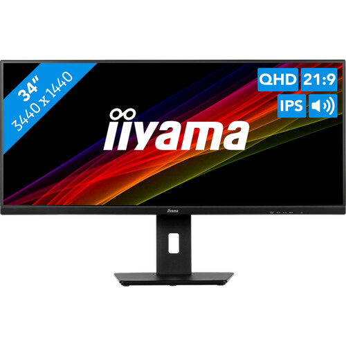 Genieße mit dem 34-Zoll-QHD-Ultrawide-Monitor ...