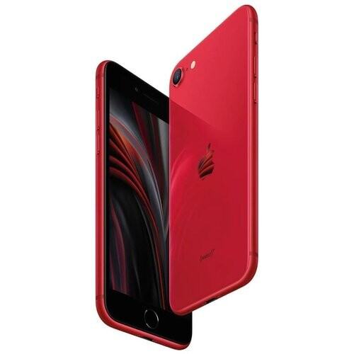 The iPhone SE (2020) 256GB in red is a compact ...