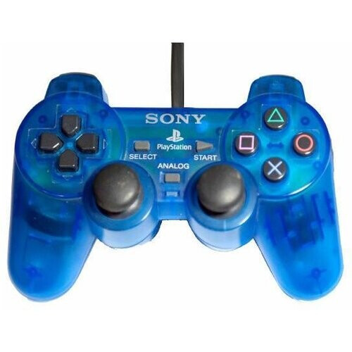 Manette PlayStation 1 Dual Shock - Bleu ...