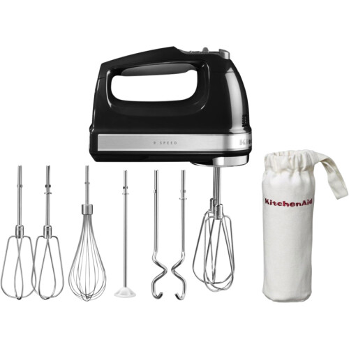 De KitchenAid 5KHM9212ECU Onyx Zwart handmixer is ...