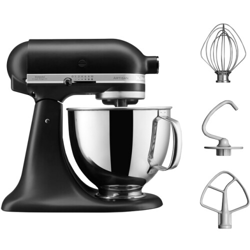 De KitchenAid Artisan Mixer 5KSM125EBM Mat Zwart ...