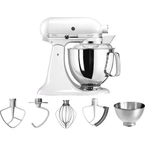 Met de KitchenAid Artisan Mixer 5KSM175PSEWH Wit ...