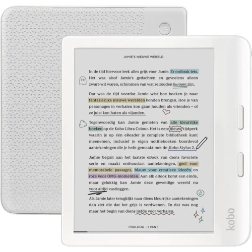 Grâce à la Kobo Libra Colour Blanc, vous pouvez ...