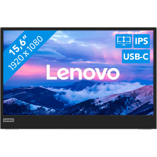 Met de Lenovo L15 draagbare monitor ga je ook ...