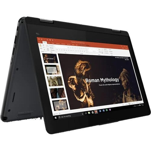 This 11.6" mini convertible laptop has a flexible ...