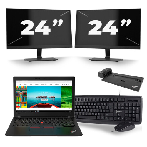 Frontend naam:Lenovo Thinkpad A285 + 2x 24 inch ...