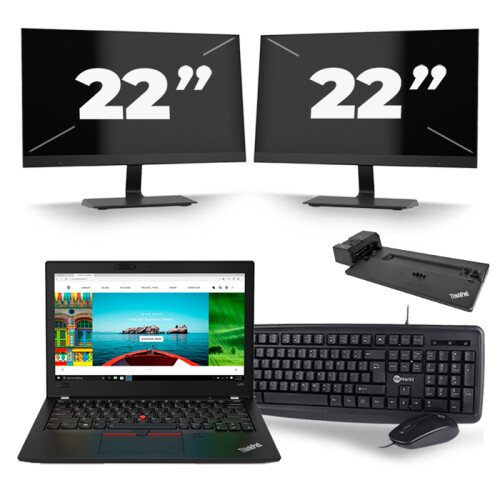 Frontend naam:Lenovo Thinkpad A285 + 2x 22 inch ...