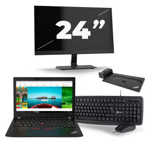 Frontend naam:Lenovo Thinkpad A285 + 1x 24 inch ...