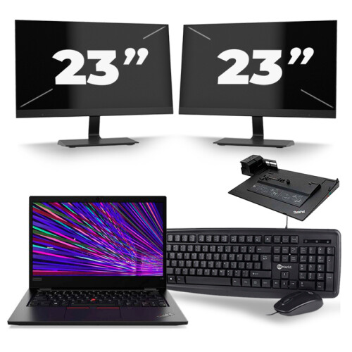 Frontend naam:Lenovo ThinkPad L13 + 2x 23 inch ...