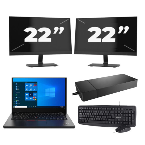 Deze refurbished Lenovo ThinkPad L14 Gen 2 bundel ...