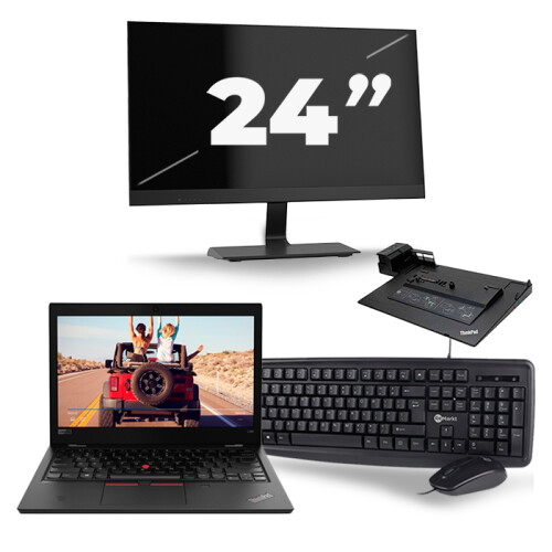 Frontend naam:Lenovo ThinkPad L380 + 1x 24 inch ...