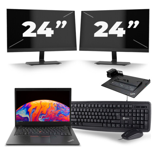 Frontend naam:Lenovo ThinkPad L480 + 2x 24 inch ...