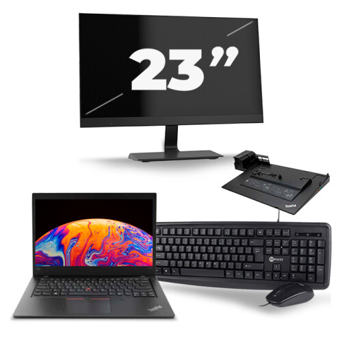 Frontend naam:Lenovo ThinkPad L480 + 1x 23 inch ...