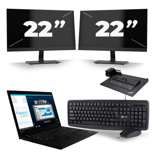 Frontend naam:Lenovo ThinkPad L490 + 2x 22 inch ...