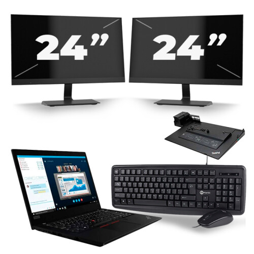 Frontend naam:Lenovo ThinkPad L490 + 2x 24 inch ...