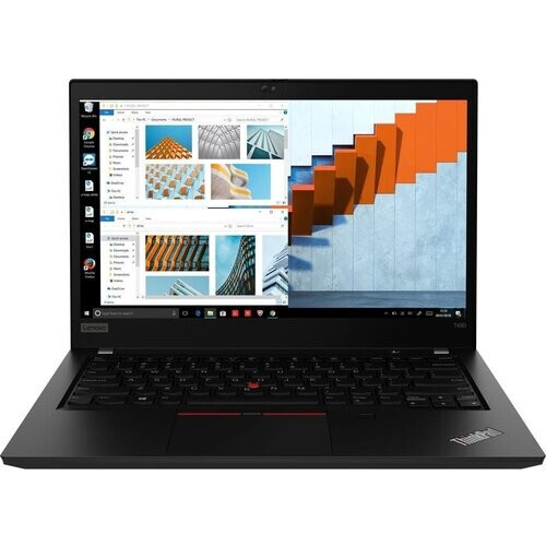 The black 14" ThinkPad T490 Laptop from Lenovo is ...