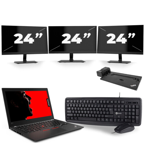 Frontend naam:Lenovo ThinkPad X280 + 3x 24 inch ...