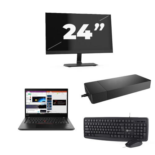 Naam:Lenovo ThinkPad X395 + 1x 24 inch ...