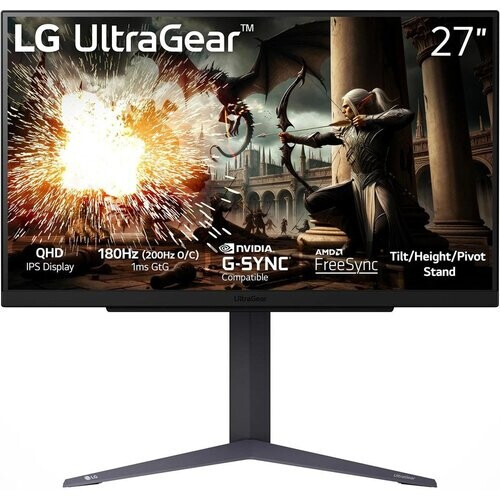 LG 27" UltraGear QHD 1440P 180Hz 1ms G-Sync ...