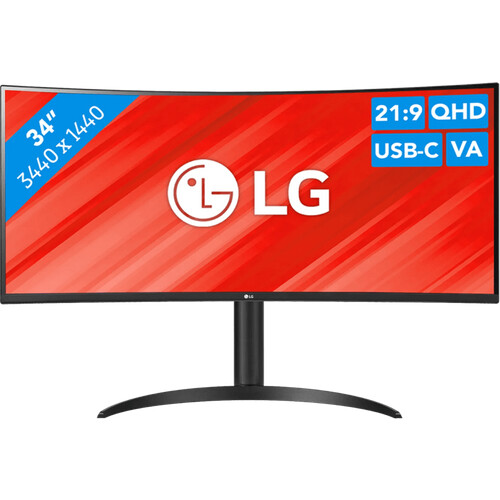 Mit dem LG UltraWide 34WR55QK behältst du bei ...