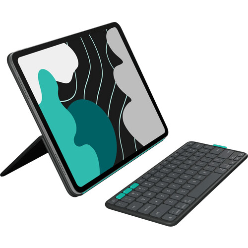 Tippe mit der Logitech Flip Folio Tastaturhülle ...