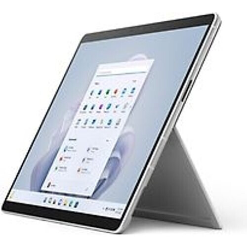 De Microsoft Surface Pro 9 in de kleur platina ...