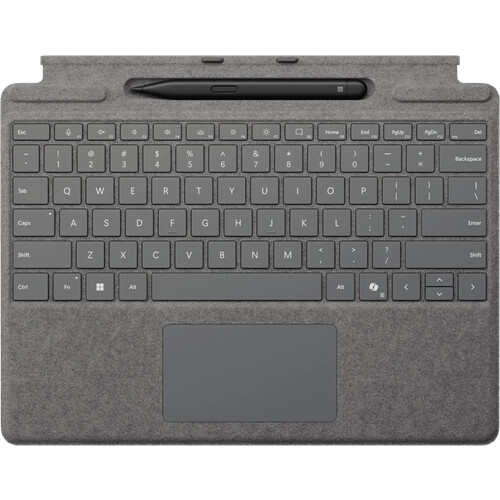 Das Microsoft Surface Pro Type Cover mit Slim Pen ...
