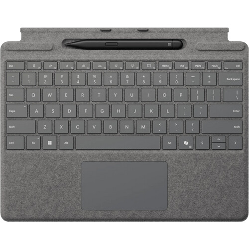 Das Microsoft Surface Pro Type Cover mit Slim Pen ...