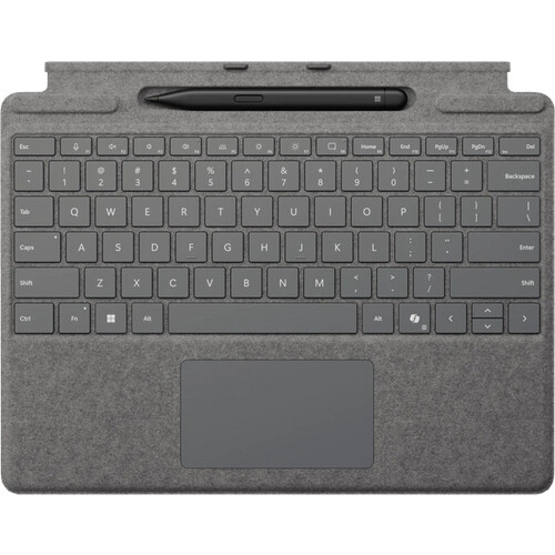 Das Microsoft Surface Pro Type Cover mit Slim Pen ...