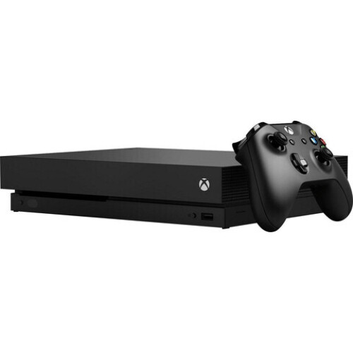 Die Microsoft Xbox One X 1TB schwarz vereint ...