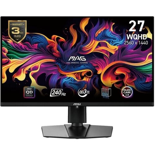 Monitor 27" OLED WQHD MSI MAG 271QPX QD-OLED E2 ...