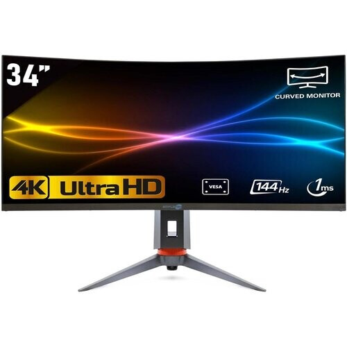 Monitor 34" LCD ULTRAHD Simpletek 4K UWQHD VESA ...