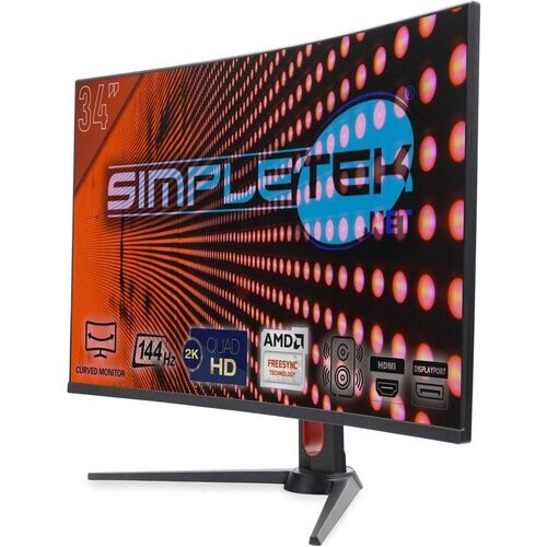 Monitor 34" LCD ULTRAHD Simpletek 2K QHD VESA ...