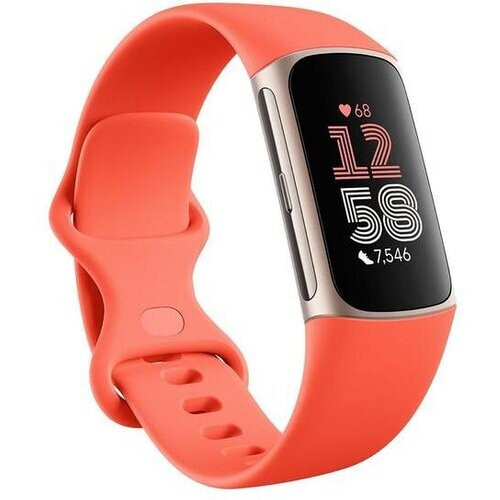 Montre Cardio Fitbit Charge 6 - Corail/Or ...