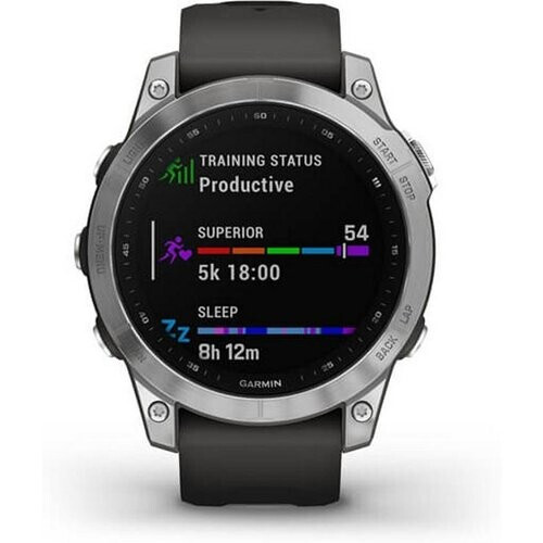 Garmin Fenix 7 silver avec bracelet gris Petit ...