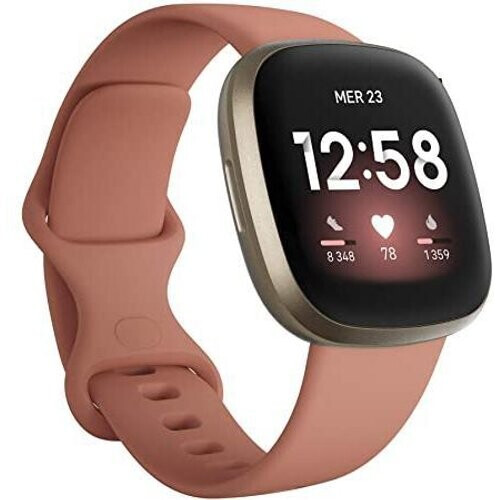 Montre Cardio GPS Fitbit Versa 3 - Or/Rose ...